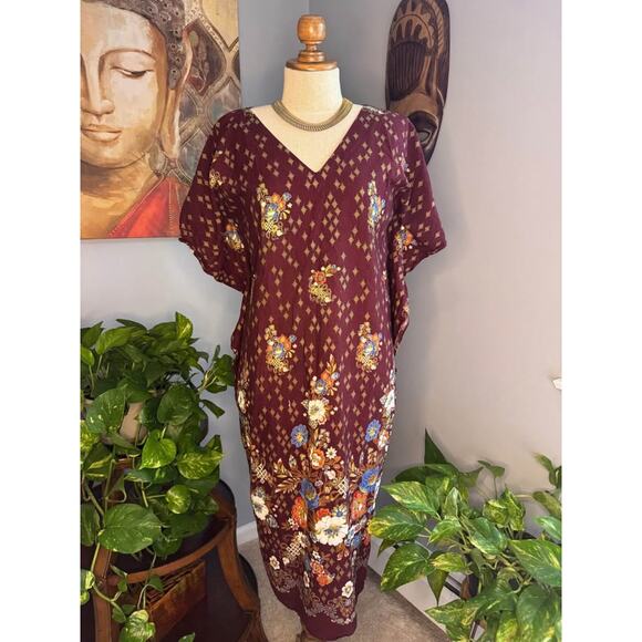 Vintage Boho Floral Kaftan Dress - Picture 8 of 8